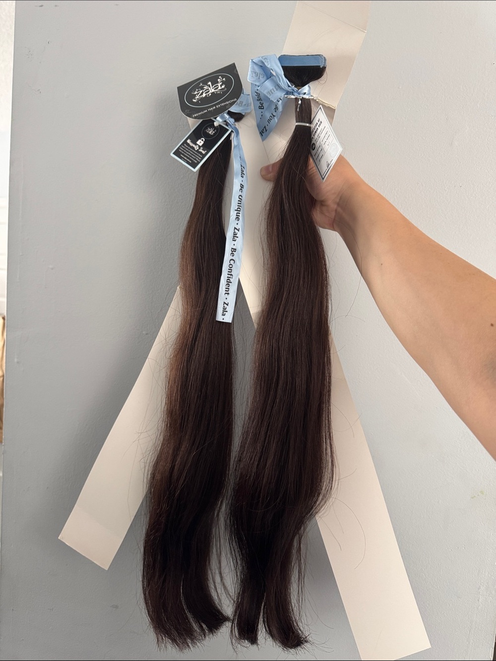 Premium Dark Brown 24 inches Clip-In Human Hair Extensions - Natural Shine
